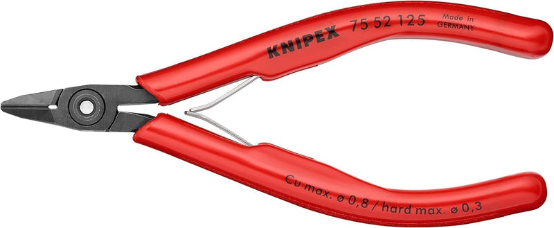 Knipex Elektronik-Seitenschneider brüniert, mit Kunststoff-Hüllen 125 mm 75 52 125