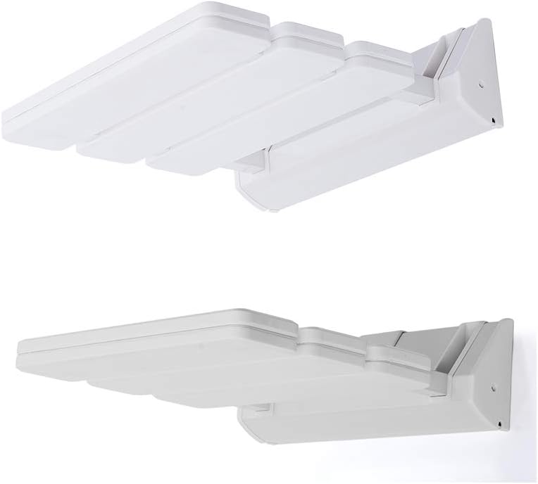 DXP Duschklappsitz Klappbar bis 130kg Platzsparender Duschsitz Klappsitz für Bad Wandmontage Weiss J