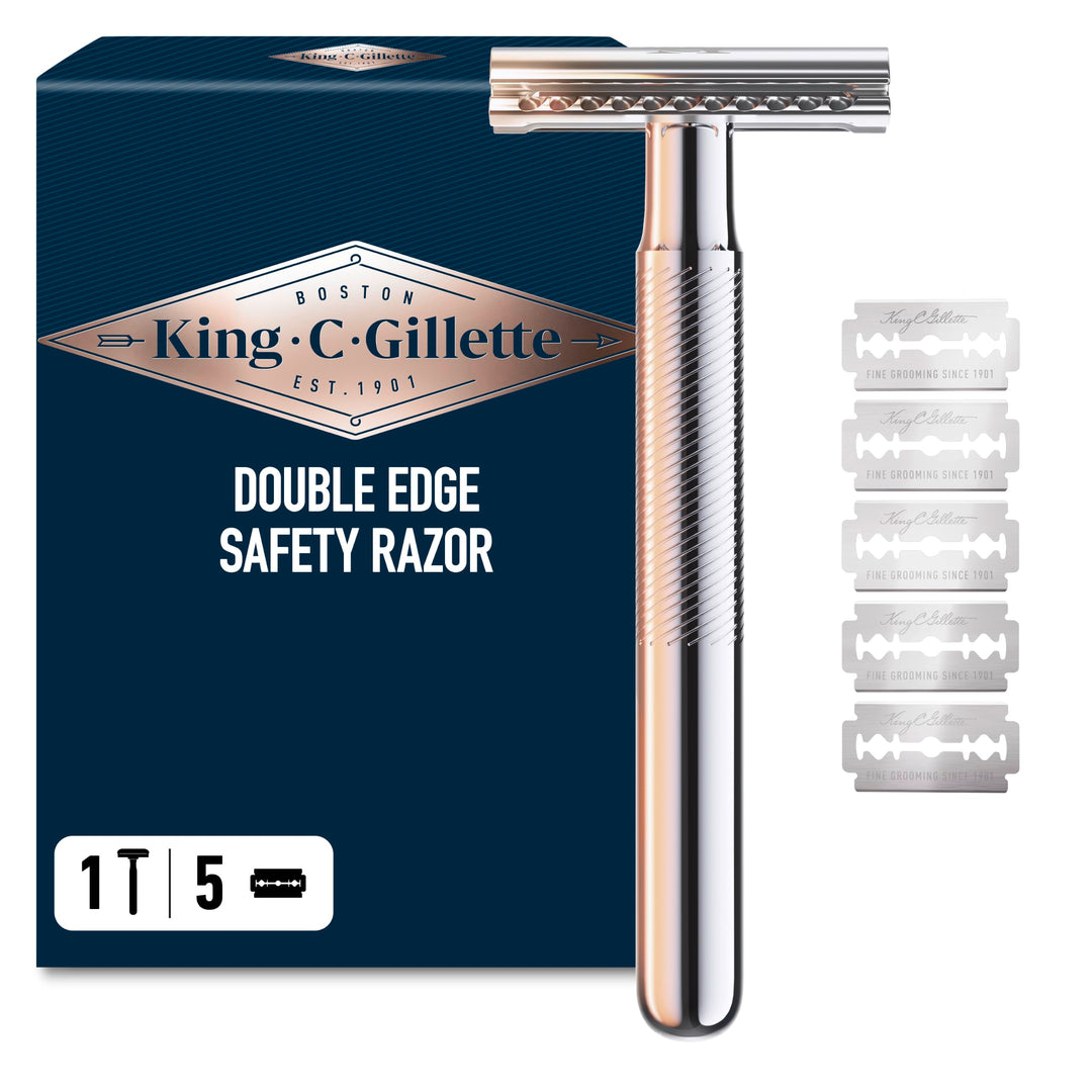 King C. Gillette Herren-Rasierer, 5 Klingen Rsoir + 5 Ersatzklingen, Rsoir + 5 Ersatzklingen