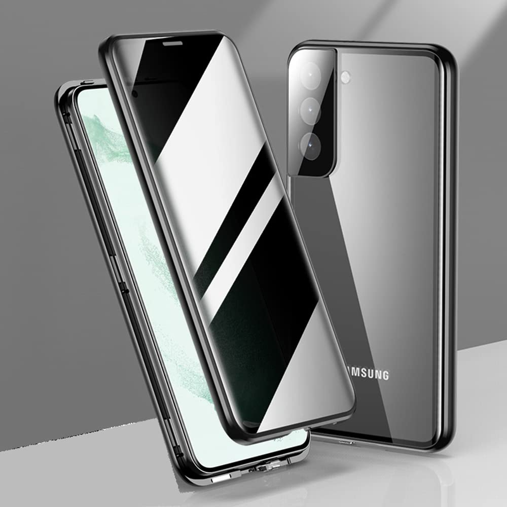CeeEee Anti-Peep Hülle für Samsung Galaxy S22+ Plus 5G 360 Grad Schutz Case Doppelseiten aus gehärte