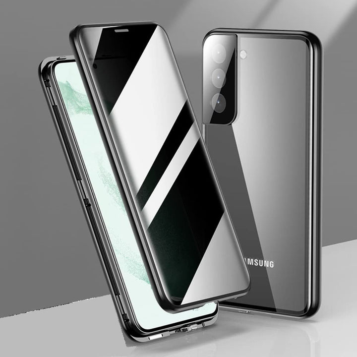 CeeEee Anti-Peep Hülle für Samsung Galaxy S22+ Plus 5G 360 Grad Schutz Case Doppelseiten aus gehärte