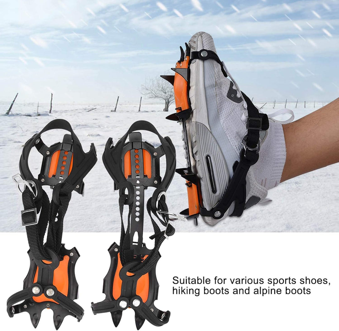 Traction Ice Cleats, rutschfeste 10 Teeth Walk Traction Ice Cleat Spikes Steigeisen, strapazierfähig