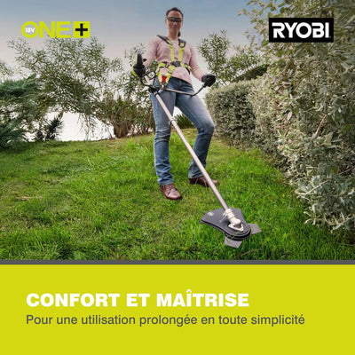 Ryobi Akku Rasentrimmer (Sense mit Akku 4,0 Ah 18V, Schnittbreite 30 cm, mit Ladegerät, Multifunktio