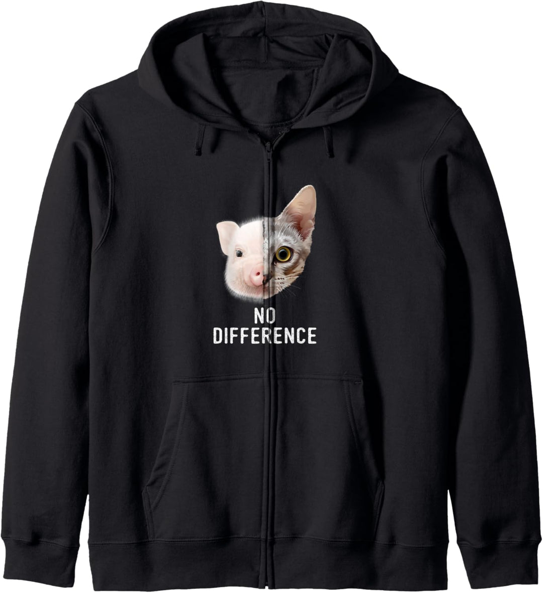 Pro Vegan No Difference Vegetarier Tierschutz Vegan Kapuzenjacke