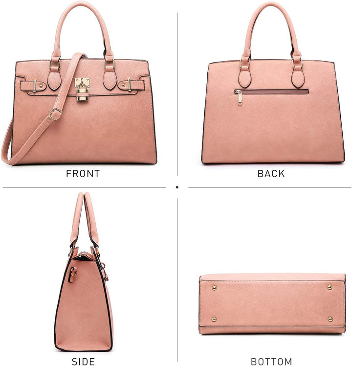 Dasein Women Handbags and Purses Ladies Shoulder Bag Top Handle Satchel Tote Work Bag with Matching