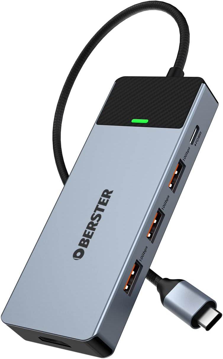 USB C Hub 3.2 gen 2 10Gb/s, 5 in 1 USB C Hub mit HDMI 4K@60Hz + 3*USB 3.2 Gen 2 +100W PD, USB C 3.2