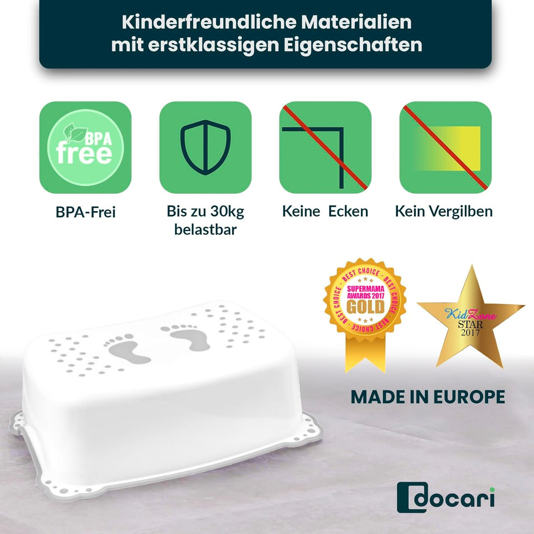 Toilettentrainer mit Treppe als Set weiss - Toilettensitz Kinder und Tritthocker - Toilettensitz mit