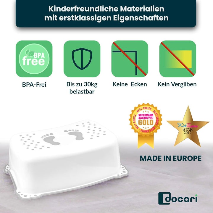 Toilettentrainer mit Treppe als Set weiss - Toilettensitz Kinder und Tritthocker - Toilettensitz mit