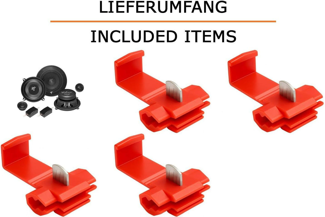 Lautsprecher Boxen Einbaupaket für Hifonics VX52E kompatibel mit BMW 3er E36, Coupe vorne | 2X Tief-