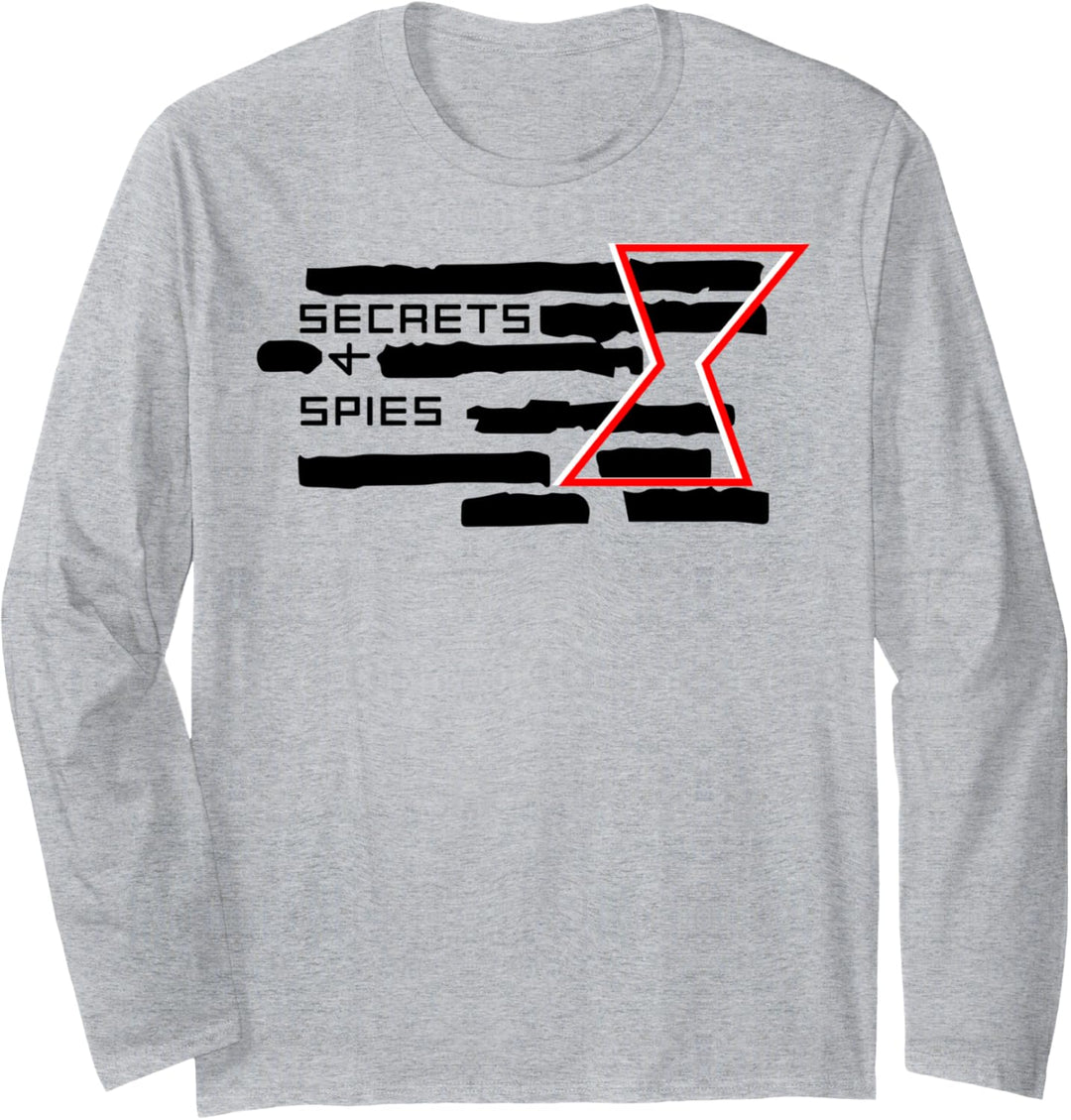 Marvel Black Widow Secrets And Spies Logo Langarmshirt