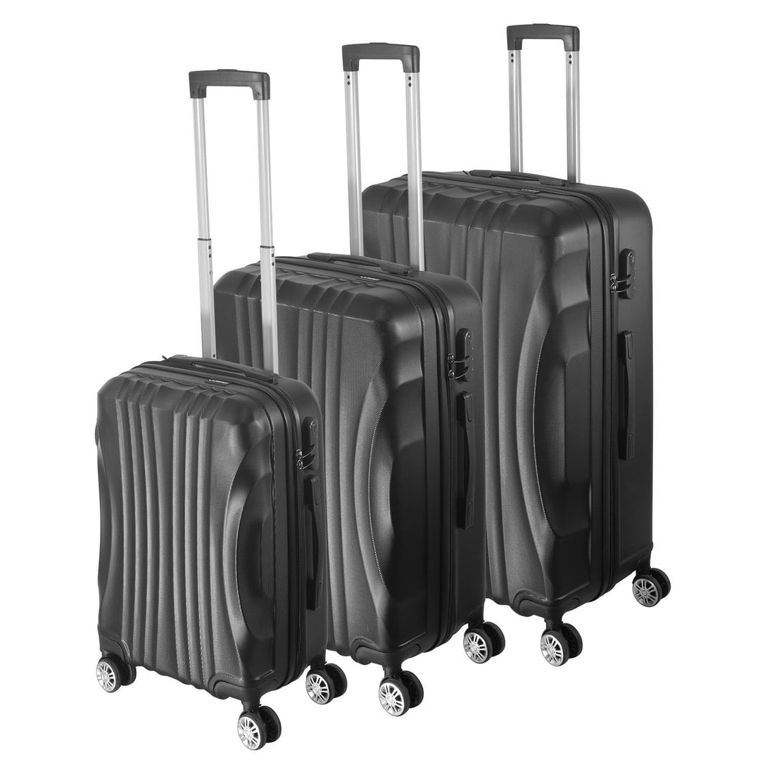 Hartschalenkoffer Set 3 Teilig, Kratzresistente Premium Hartschale, 55 64 74 cm, 360-Grad-Doppelroll
