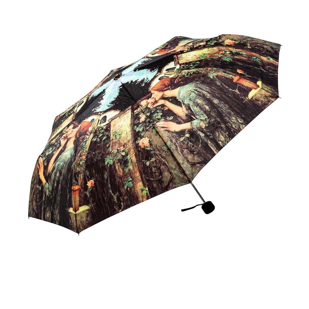 LUCKYWEATHER Regenschirm Taschenschirm Mini Damen Motiv Sweet Roses I Taschenschirme klein und stabi