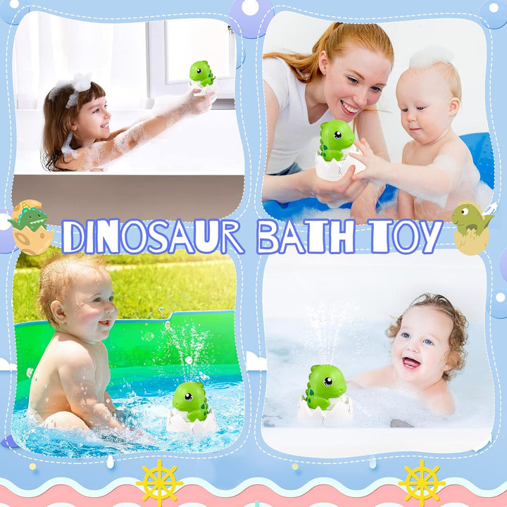 Gigilli Dinosaurier Baby Badespielzeug, Wiederaufladbares Babyspielzeug Leuchtendes Badespielzeug, S