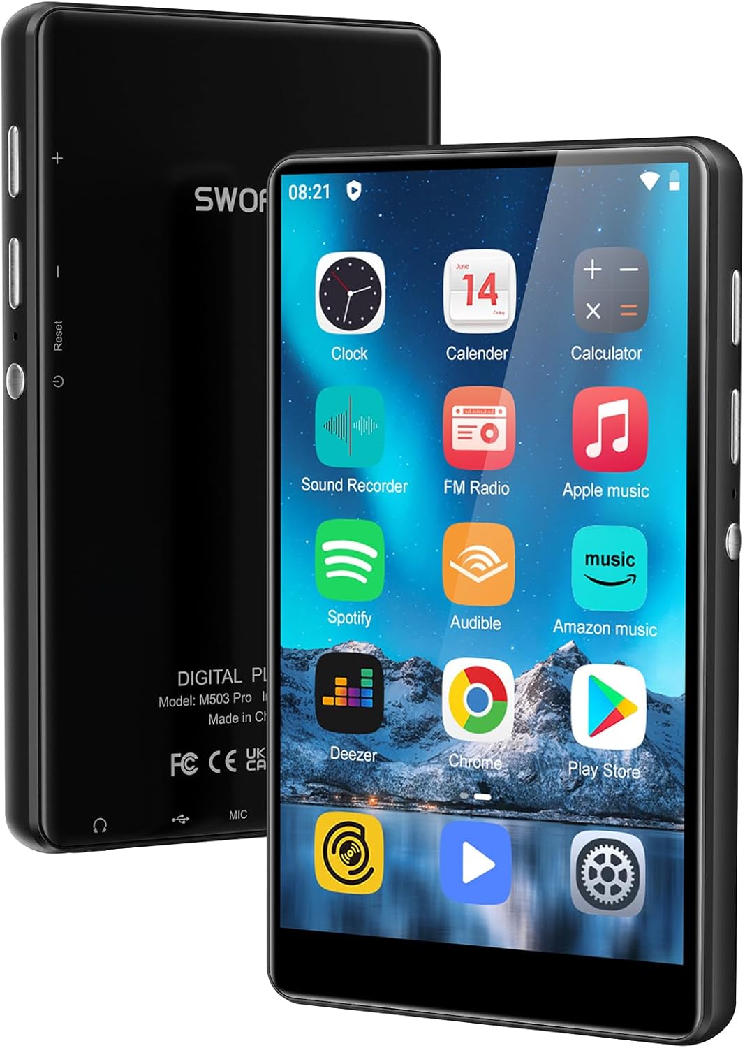 80GB MP3 Player with Bluetooth and WiFi, SWOFY 4.0 Inch Touchscreen MP3 MP4 Player, Portable Stereo,