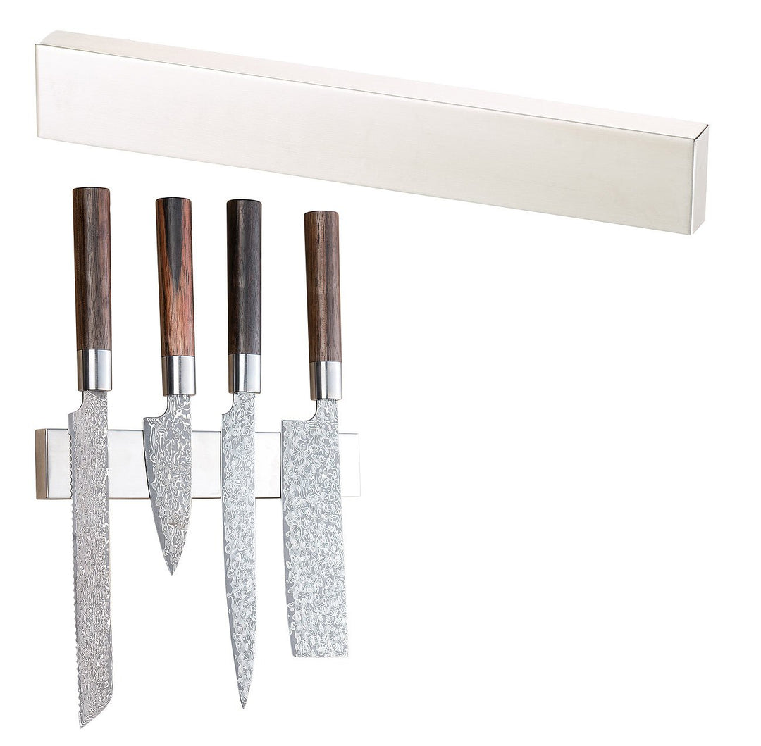 Rosenstein & Söhne Messermagnet: Durchgehende Magnet-Messerleiste aus gebürstetem Edelstahl, 36 cm (