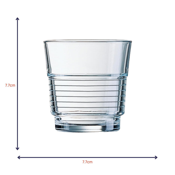 Arcoroc ARC 58055 Spirale Trinkglas, Wasserglas, Saftglas, 200ml, Glas, transparent, 6 Stück 6 Stück