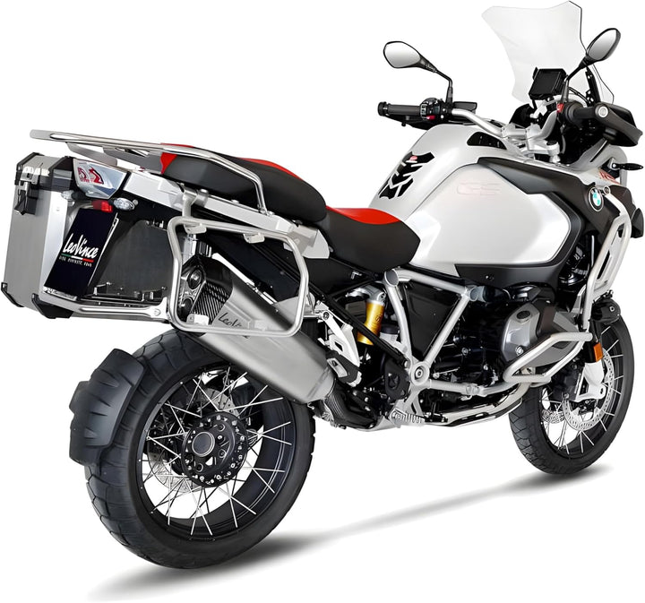 Endschalldämpfer/Auspuffanlage LeoVince SLIP-ON SBK LV-12, Edelstahl, Carbon Kappe, mit Zulassung fü