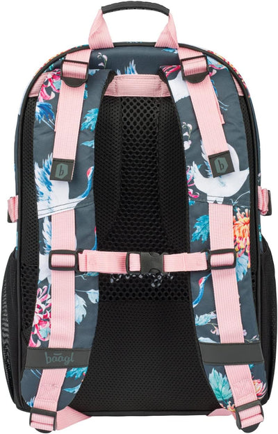 Baagl Kinderrucksack, Schulrucksack für Kinder mit ergonomisch geformter Rücken, Brustgurt und refle