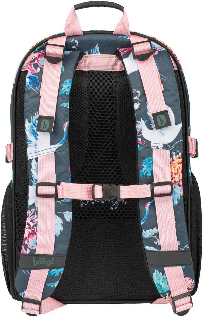 Schulrucksack Set Mädchen 3 Teilig, Schultasche ab 3. Klasse, Grundschule Ranzen mit Brustgurt, Ergo