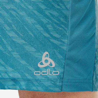 Odlo Herren Laufshorts Essentials Print_323352 S Saxony Blue, S Saxony Blue