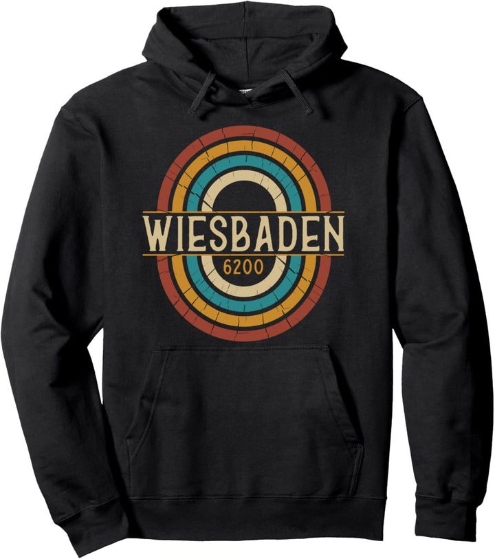 Vintage 6200 Wiesbaden Retro Alte Postleitzahl Pullover Hoodie