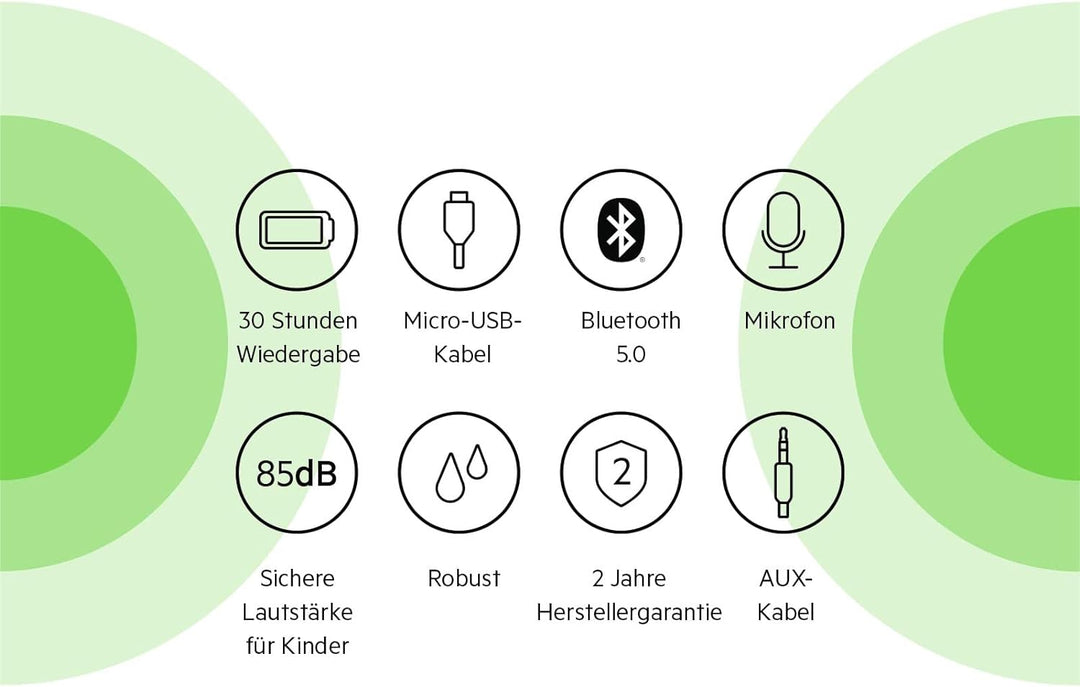 Belkin SoundForm Mini drahtloser Kinder-On-Ear-Kopfhörer mit integriertem Mikrofon zum Online-Lernen