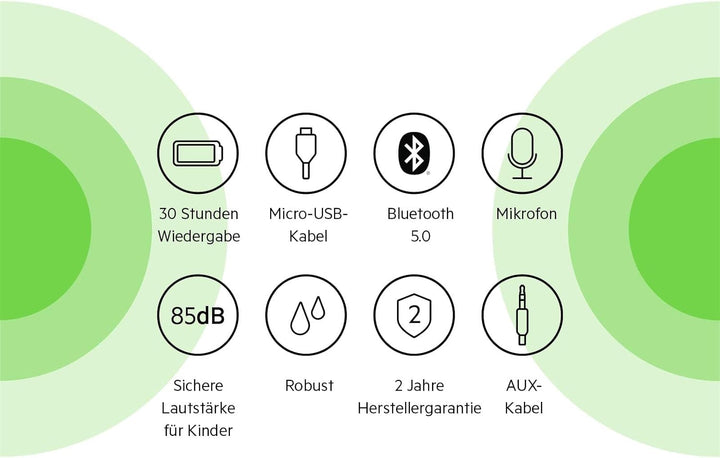 Belkin SoundForm Mini drahtloser Kinder-On-Ear-Kopfhörer mit integriertem Mikrofon zum Online-Lernen