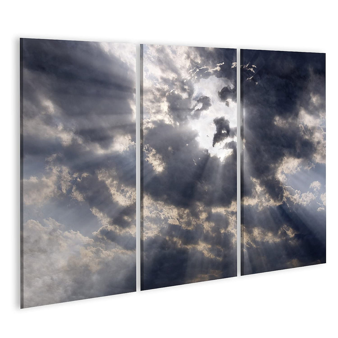 islandburner Bild auf Leinwand Antlitz Christi In Den Wolken Himmel Bilder Wandbilder Poster Leinwan