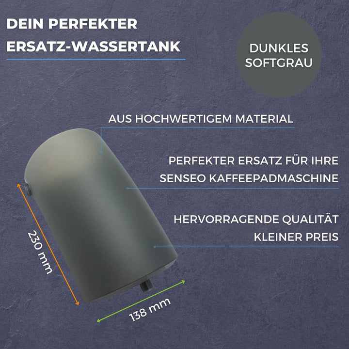 Lichtblau Wassertank 2582 I 0,7 Liter I 230 x 138mm I HD5011/01 passend Senseo CSA210 CSA220 HD6552