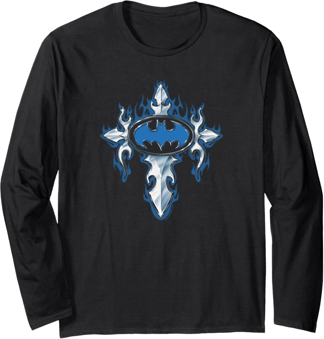 Batman Gothic Steel Logo Langarmshirt
