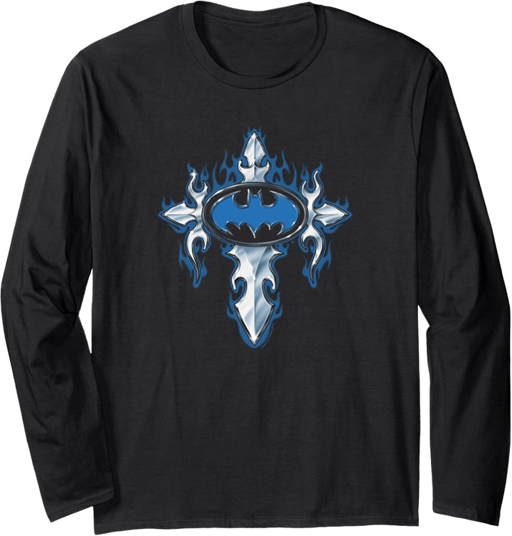 Batman Gothic Steel Logo Langarmshirt
