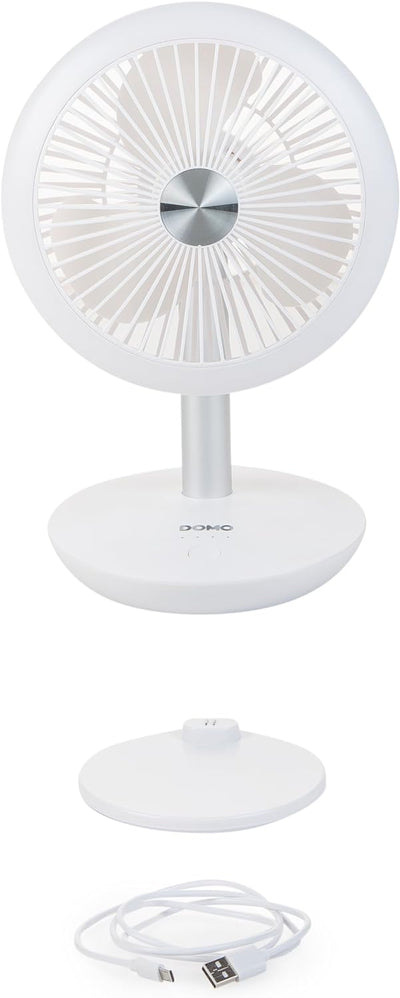 Domo DOMO DO8147 Tischventilator 5 W (Ø x H) 18 cm x 28.2 cm Weiss