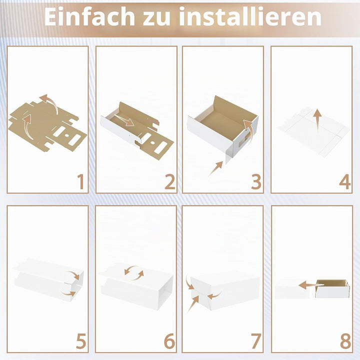 UISEBRT 10er Boxen-Set,Schuhboxen Stapelbar,Aufbewahrungsbox Schubladen mit Transparentes Sichtfenst