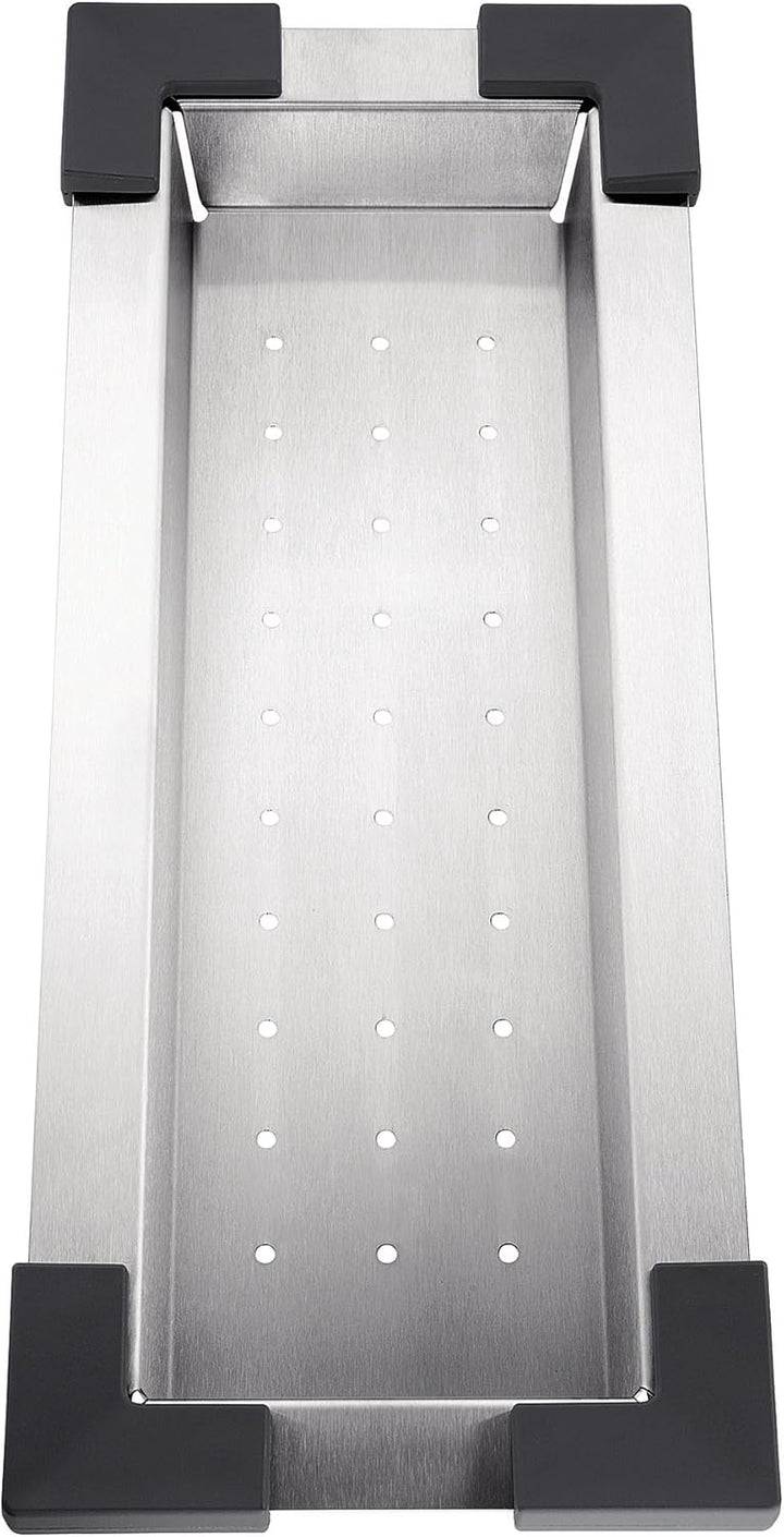 BLANCO Resteschale aus Edelstahl | 432 x 176 mm | Passend zu Keramik-Unterbaubecken| Gelocht | Mehr