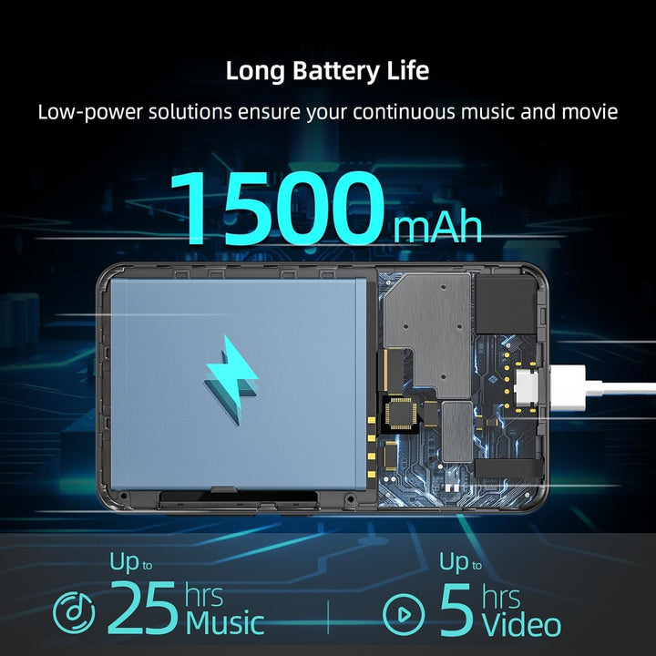 innioasis 16 GB MP3-Player mit Bluetooth und WLAN, MP3-Player, Apple Music, 4 Zoll Touchscreen, Andr