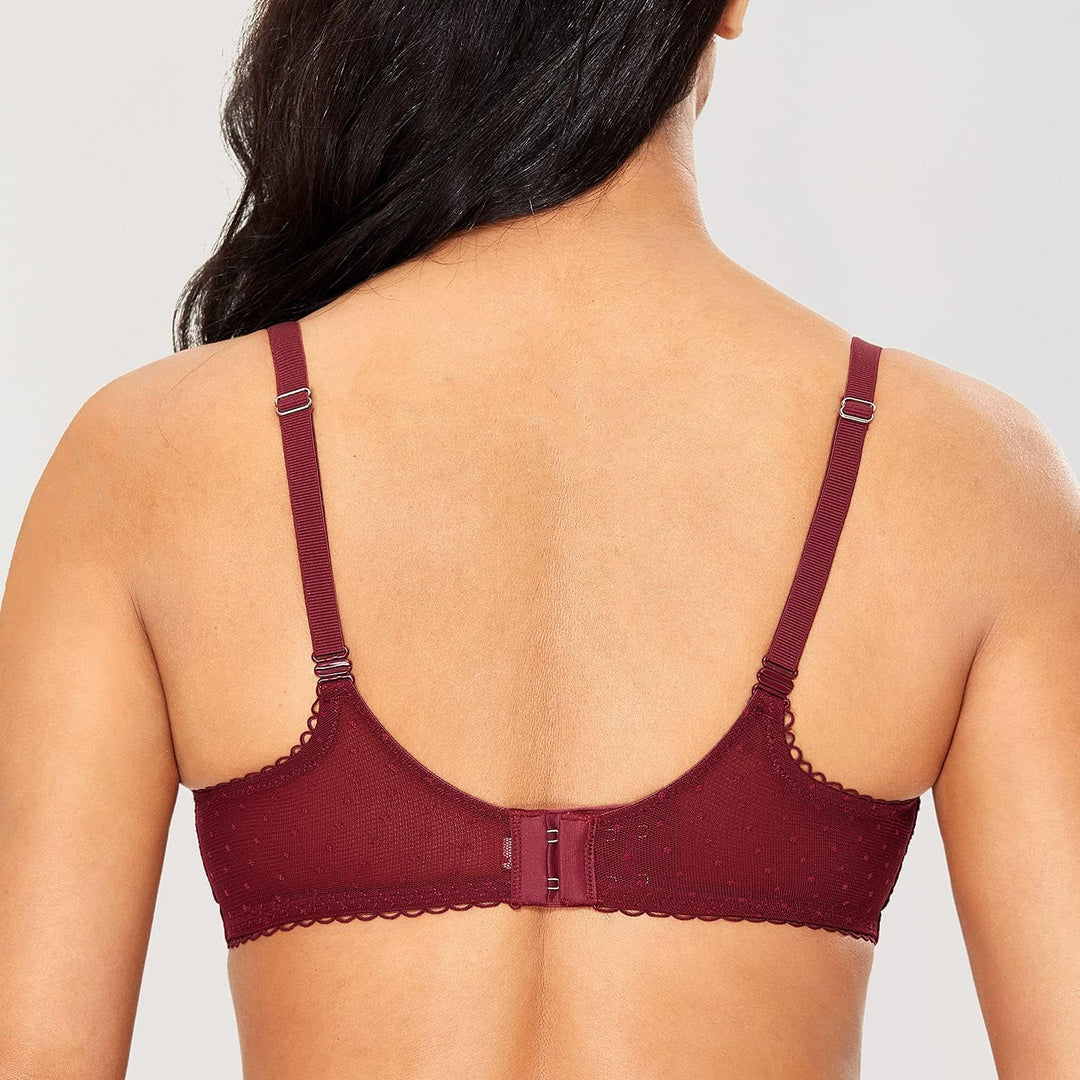 DOBREVA Balconette BH Damen mit Bügel Push Up Dirndl Spitze BHS Sexy Grosse Grössen Ungefüttert 70A