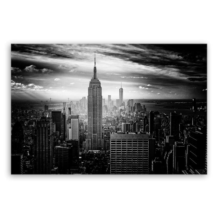 ge Bildet Bild auf Leinwand | Empire State Building in New York in 120x80 cm als Wandbild XXL | Wand