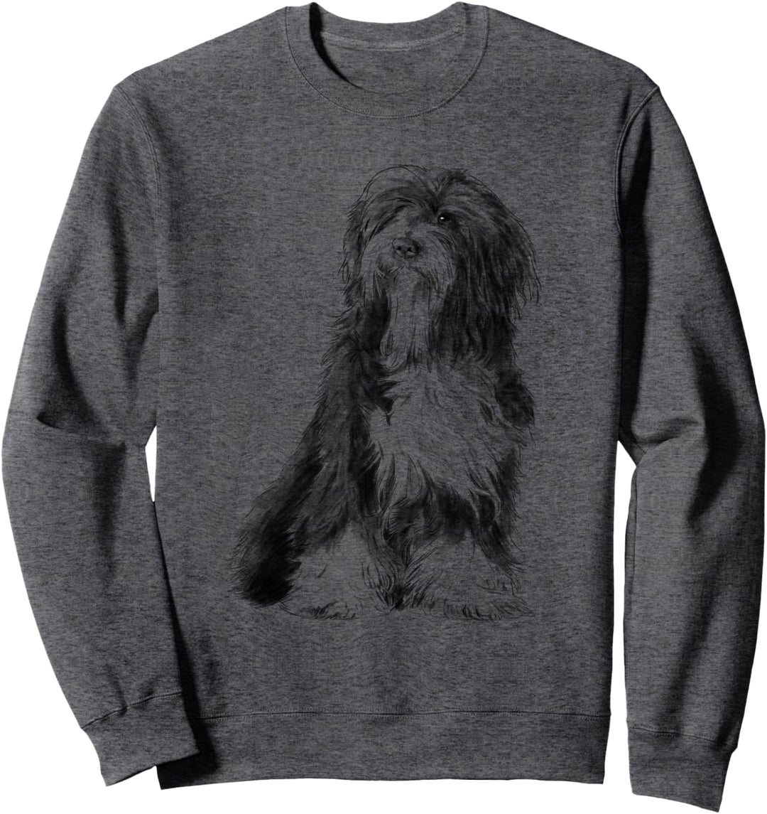 Sitzender Hund Tibet Terrier Sweatshirt