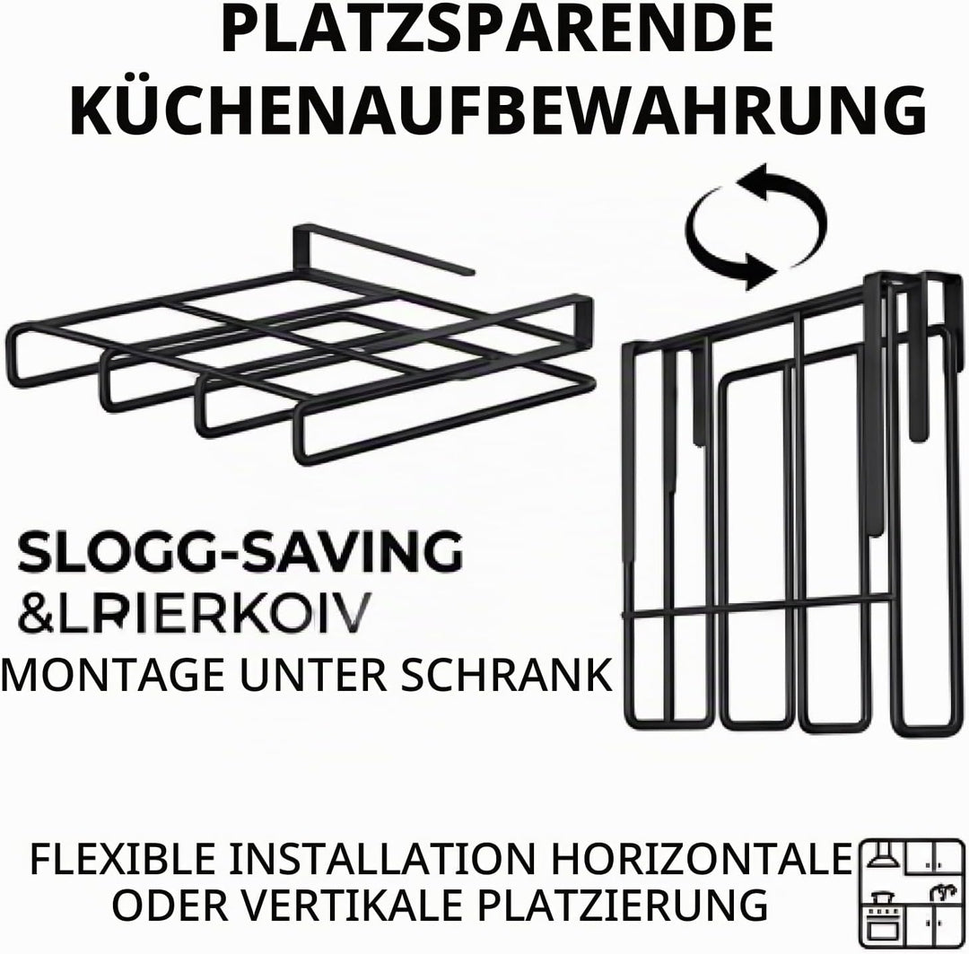 Greensen Hängeregal aus Kohlenstoffstahl für die Küche Unter Dem Schrank, Platzsparender Schneidebre