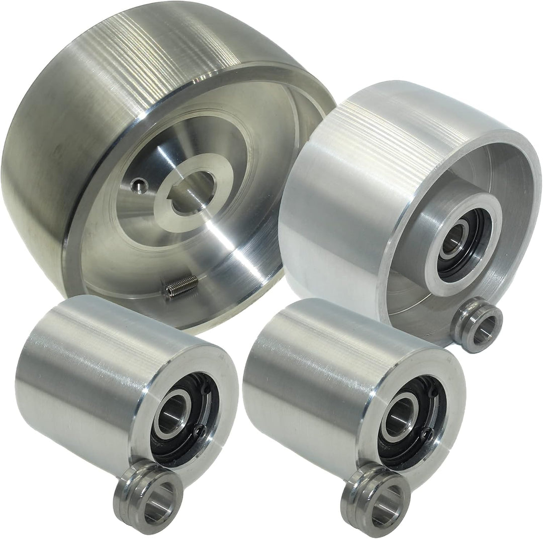 (AL5 -Tracking 4 -Schaft 19) CNC gefräste Riemenschleifer Set für Messerschleifer 130 mm Antriebs-19