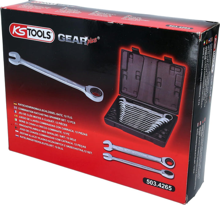 KS Tools 503.4265 GEARplus Ratschenringmaulschlüssel-Satz, 12-tlg.