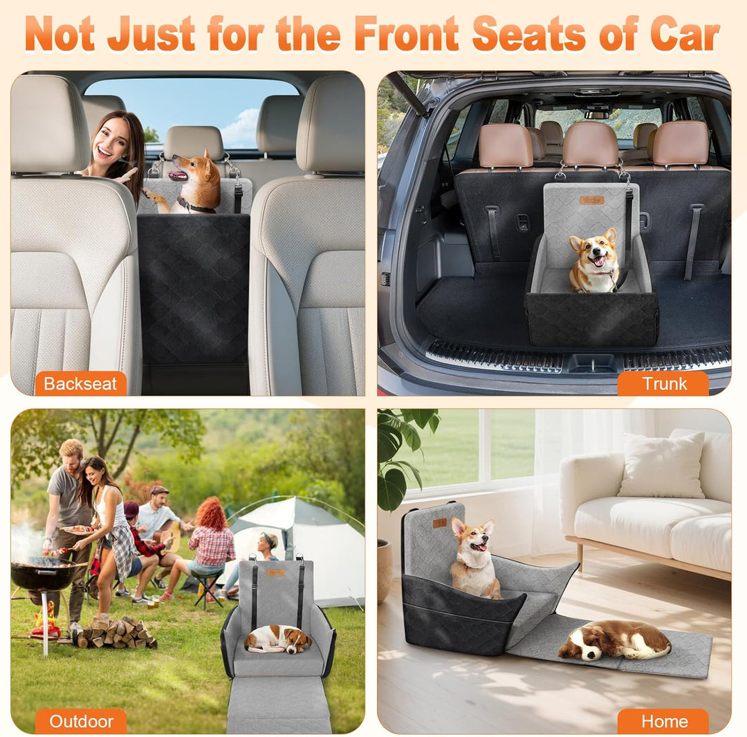 Erhöhter Hundesitz fürs Auto, Hunde Autositz für kleine & mittlere Hunde bis 16 kg, Abnehmbar & Wasc