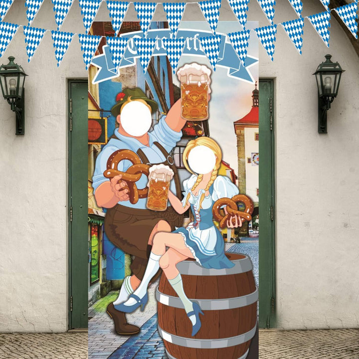 Oktoberfest Deko Set - Foto Requisit Banner, Bayerische Dekoration, Hintergrund Tür Banner für Bierf
