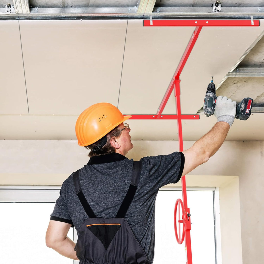 Montagehilfe für Gipskartonplatten Plattenheber für Trockenbau max. 40kg höhenverstellbar 170-290cm