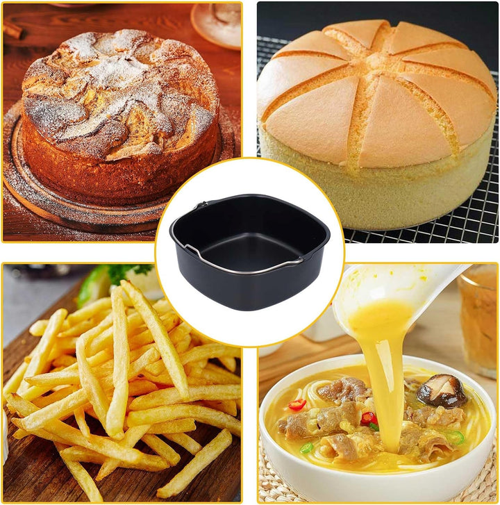 Airfryer, Airfryer zubehör, Back-Kit Backform, Kuchenform, Eisenfritteuse, Kuchenpfanne, Kuchenfass-