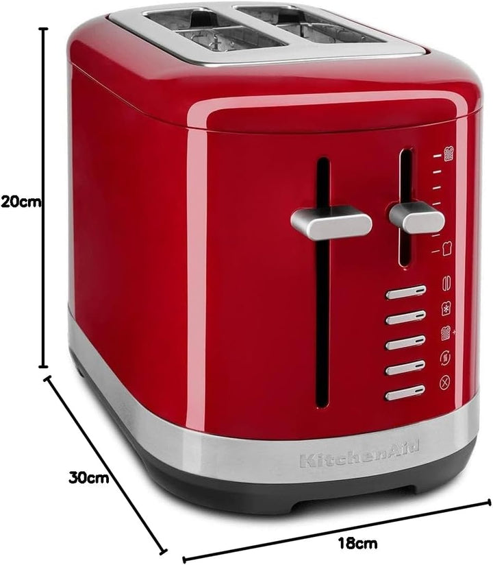 KitchenAid Toaster für 2 Scheiben - Retro Design Toast Machine - 7 verschiedene Funktionen - Edelsth