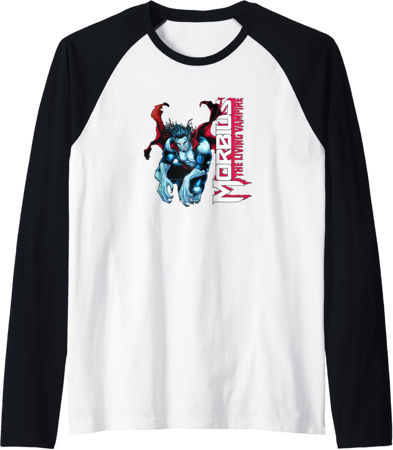 Marvel Morbius The Living Vampire Crouching Logo Raglan