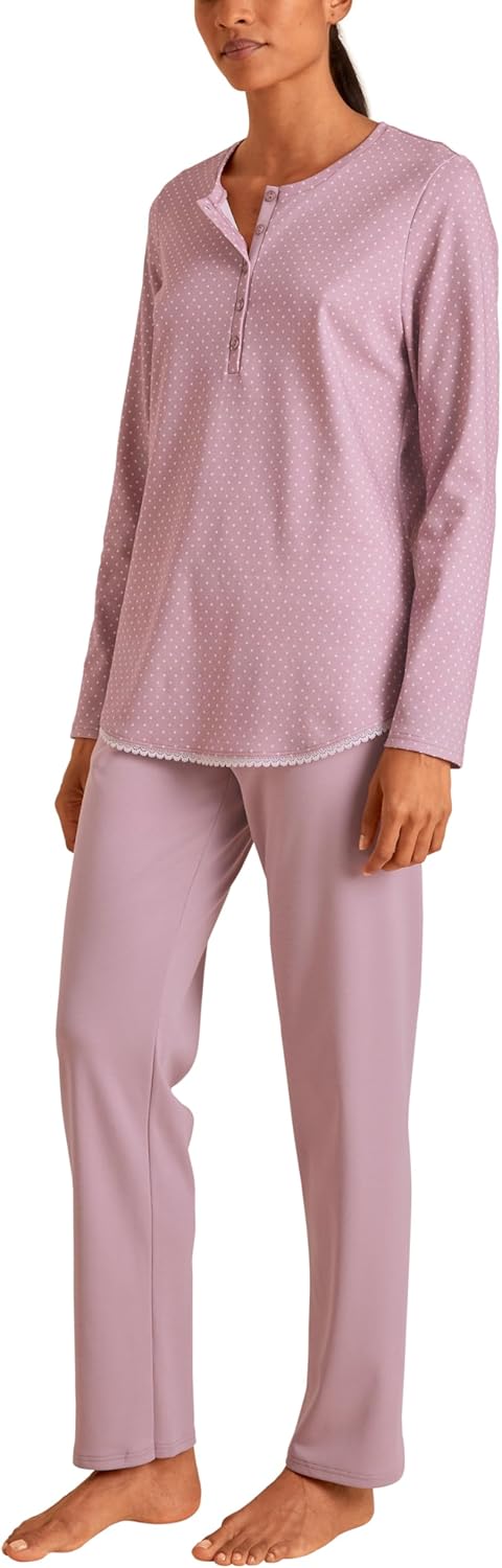 CALIDA Midnight Dreams Pyjama Damen 44-46 Mauve Shadow, 44-46 Mauve Shadow