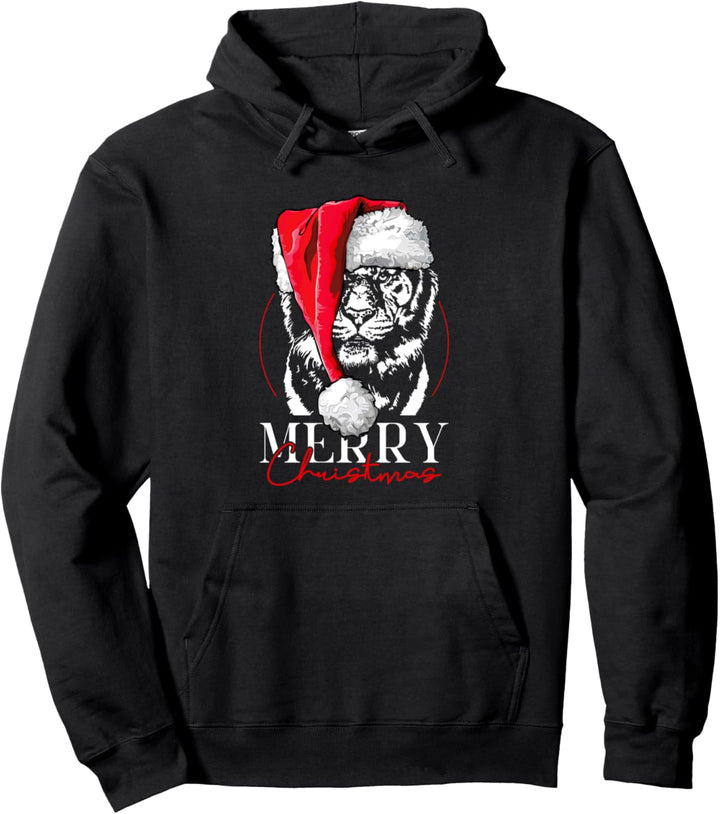 Tiger Merry Christmas Weihnachten Nikolaus Zoo Tierpfleger Pullover Hoodie