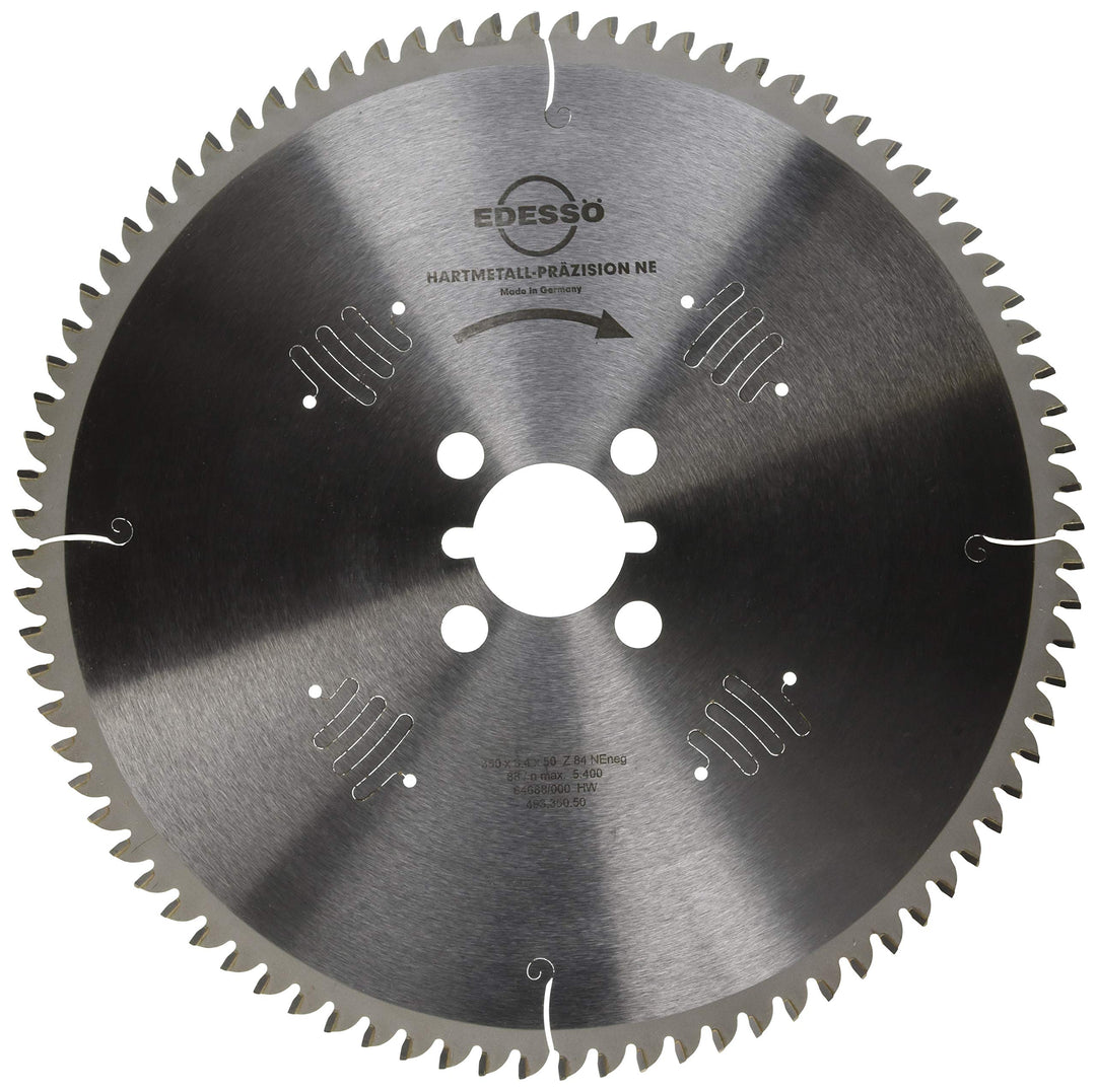 Edessö 49335050 HM-Kreissägeblatt Präzision 4/15/80 HW 350x3,4/2,8x50 Z=84 NE neg, silber